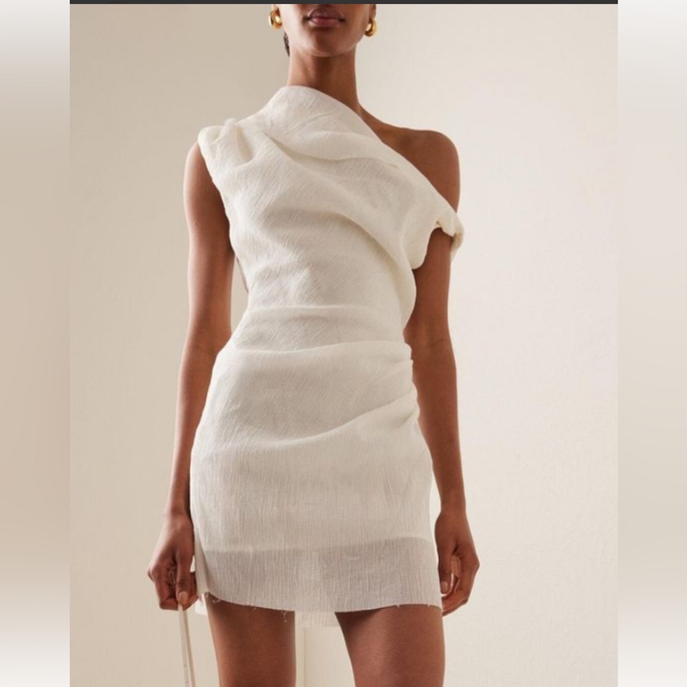 Anna Quan One Shoulder Dress in White